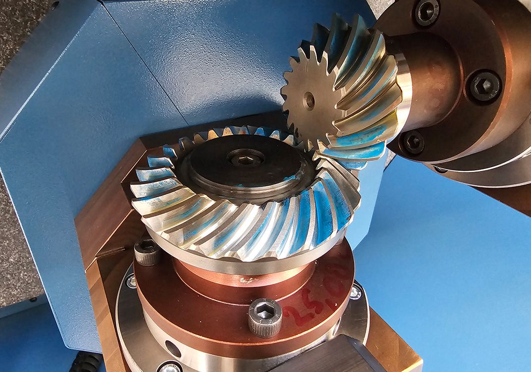 Noise and vibration testing for bevel gears
